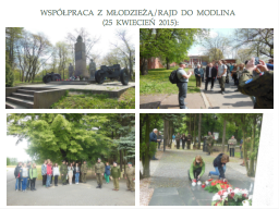 Współpraca z młodzieżą/rajd do modlina  
(25 kwiecień 2015):