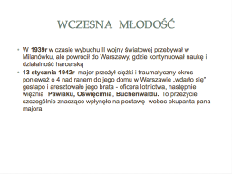 Wczesna młodość