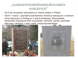 „Narodowy dzień pamięci Żołnierzy Wyklętych”