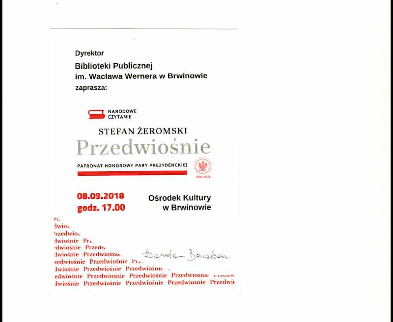 Czytanie „Przedwiośnia” Żeromskiego