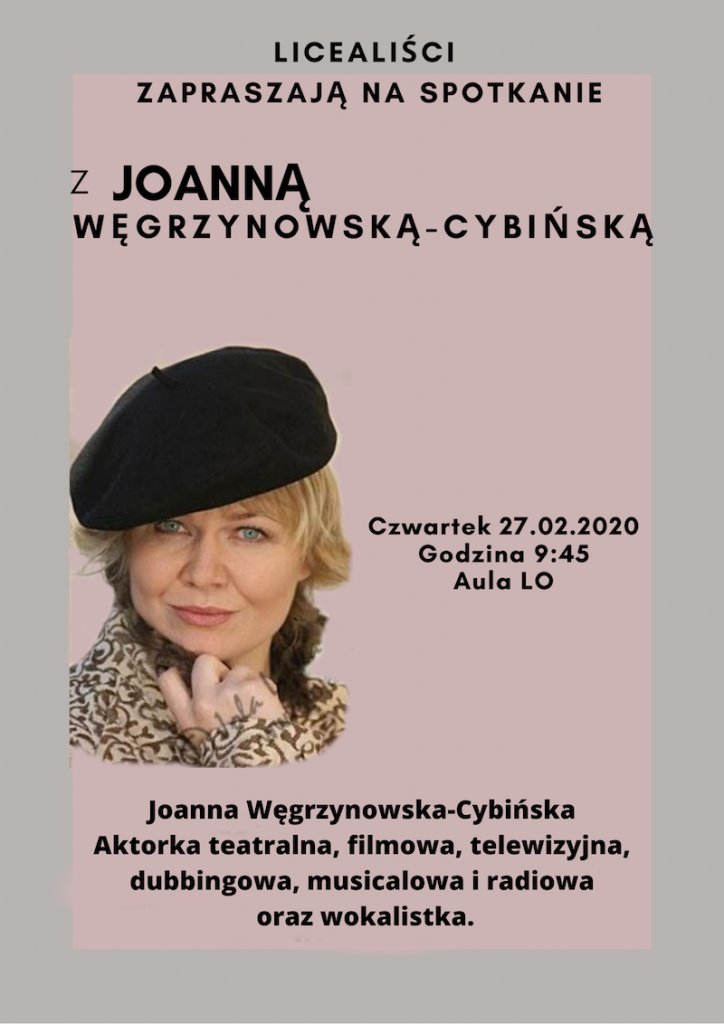 Spotkanie z Joanną Węgrzynowską-Cybińską